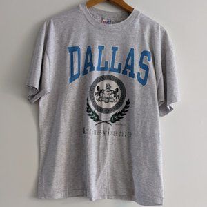 Vintage Dallas, PA Light Gray T-Shirt Size XL